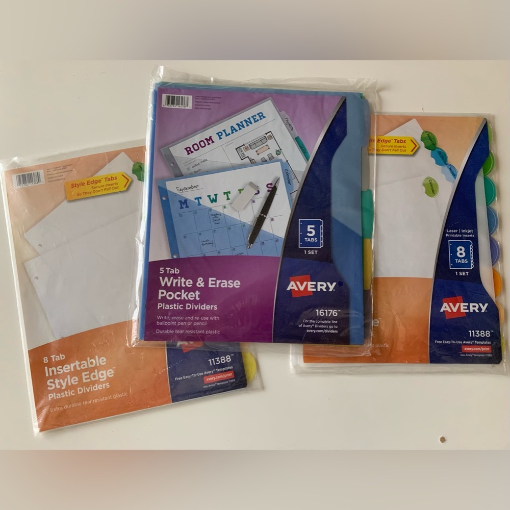 🆕 NWT Avery Dividers Bundle- 3 packs